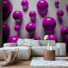 Photo Wallpaper Purple balls - futuristic motif creating the illusion of space 91935