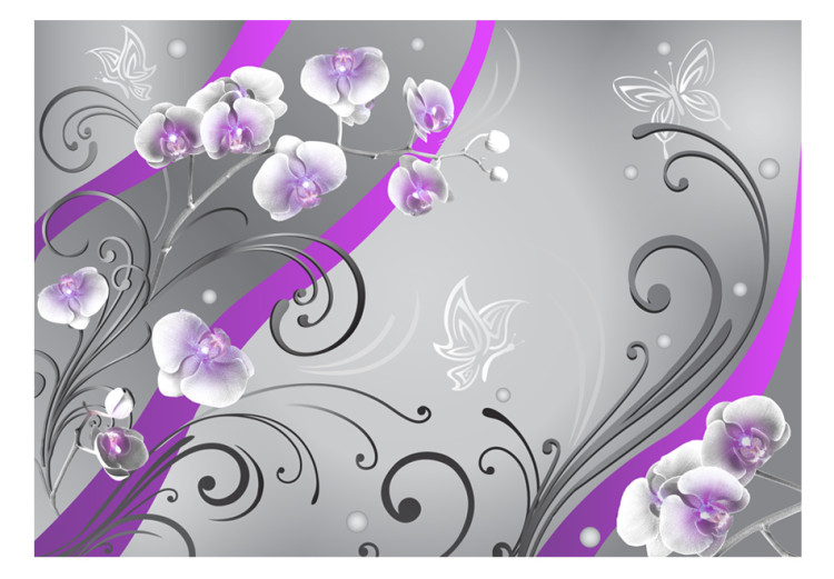 Wall Mural Purple orchids - variation 97135 additionalImage 1