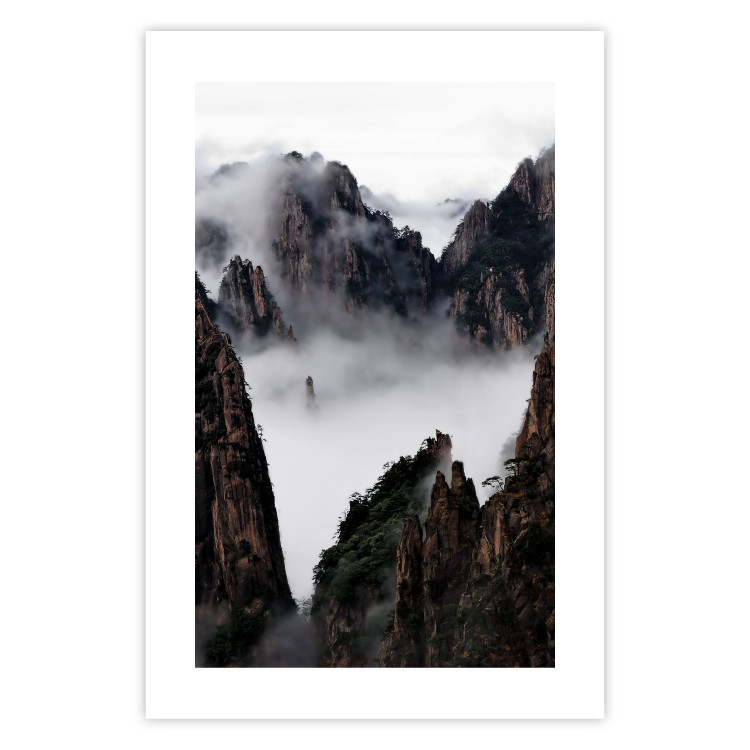 Poster Yellow Mountains: Huang Shan - dense fog against the backdrop of China's mountain landscape 116545 additionalImage 25