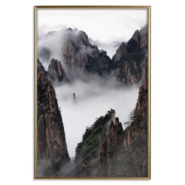 Poster Yellow Mountains: Huang Shan - dense fog against the backdrop of China's mountain landscape 116545 additionalImage 20