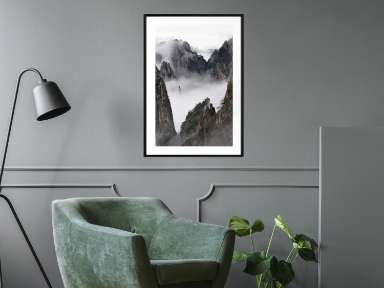 Poster Yellow Mountains: Huang Shan - dense fog against the backdrop of China's mountain landscape 116545 additionalImage 4