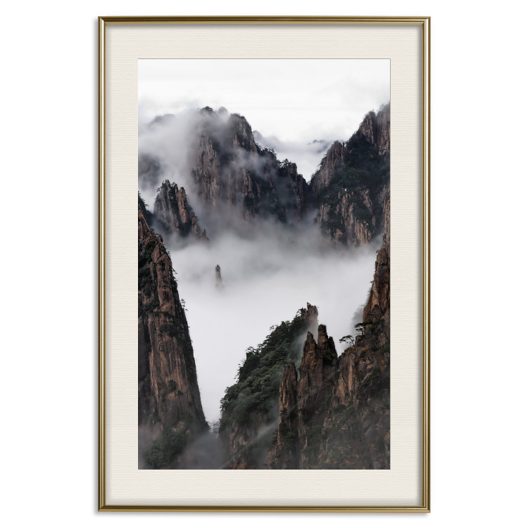 Poster Yellow Mountains: Huang Shan - dense fog against the backdrop of China's mountain landscape 116545 additionalImage 19