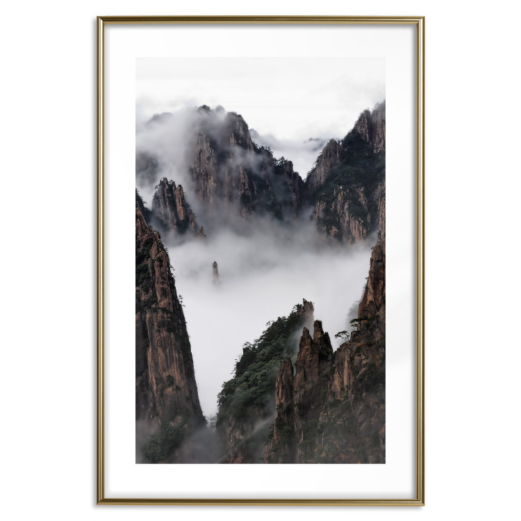 Poster Yellow Mountains: Huang Shan - dense fog against the backdrop of China's mountain landscape 116545 additionalImage 16