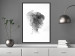 Poster Open Mind - black and white abstraction with a woman's portrait and birds 116945 additionalThumb 4