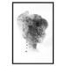 Poster Open Mind - black and white abstraction with a woman's portrait and birds 116945 additionalThumb 18