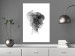 Poster Open Mind - black and white abstraction with a woman's portrait and birds 116945 additionalThumb 4