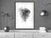 Poster Open Mind - black and white abstraction with a woman's portrait and birds 116945 additionalThumb 22