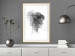 Poster Open Mind - black and white abstraction with a woman's portrait and birds 116945 additionalThumb 21