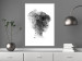 Poster Open Mind - black and white abstraction with a woman's portrait and birds 116945 additionalThumb 23