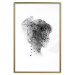 Poster Open Mind - black and white abstraction with a woman's portrait and birds 116945 additionalThumb 14