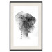 Poster Open Mind - black and white abstraction with a woman's portrait and birds 116945 additionalThumb 18