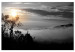 Canvas Misty Morning (1-part) - Landscape of Cloudy Sunrise 117245