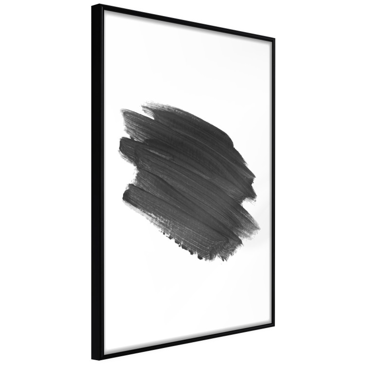 Poster Black Paint - simple black and white composition with a watercolor splash 117345 additionalImage 10