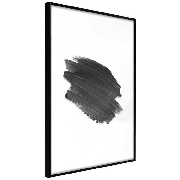 Poster Black Paint - simple black and white composition with a watercolor splash 117345 additionalImage 11