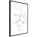 Poster In Love - black and white romantic line art with the faces of two people 117545 additionalThumb 12