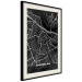 Poster Dark Map of Amsterdam - black and white composition with simple inscriptions 118145 additionalThumb 2