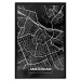 Poster Dark Map of Amsterdam - black and white composition with simple inscriptions 118145 additionalThumb 18