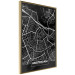 Poster Dark Map of Amsterdam - black and white composition with simple inscriptions 118145 additionalThumb 14