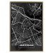 Poster Dark Map of Amsterdam - black and white composition with simple inscriptions 118145 additionalThumb 21