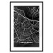 Poster Dark Map of Amsterdam - black and white composition with simple inscriptions 118145 additionalThumb 17