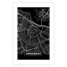 Poster Dark Map of Amsterdam - black and white composition with simple inscriptions 118145 additionalThumb 25
