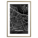 Poster Dark Map of Amsterdam - black and white composition with simple inscriptions 118145 additionalThumb 14