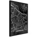 Poster Dark Map of Amsterdam - black and white composition with simple inscriptions 118145 additionalThumb 13