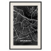 Poster Dark Map of Amsterdam - black and white composition with simple inscriptions 118145 additionalThumb 19