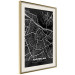 Poster Dark Map of Amsterdam - black and white composition with simple inscriptions 118145 additionalThumb 3