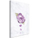 Canvas Print Watercolor rose - a purple plant on a light marble background 118545 additionalThumb 2