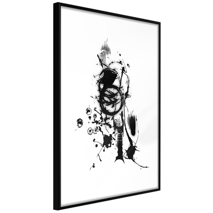 Poster Naughty Thoughts - black patterns in an abstract motif on a white background 122745 additionalImage 13