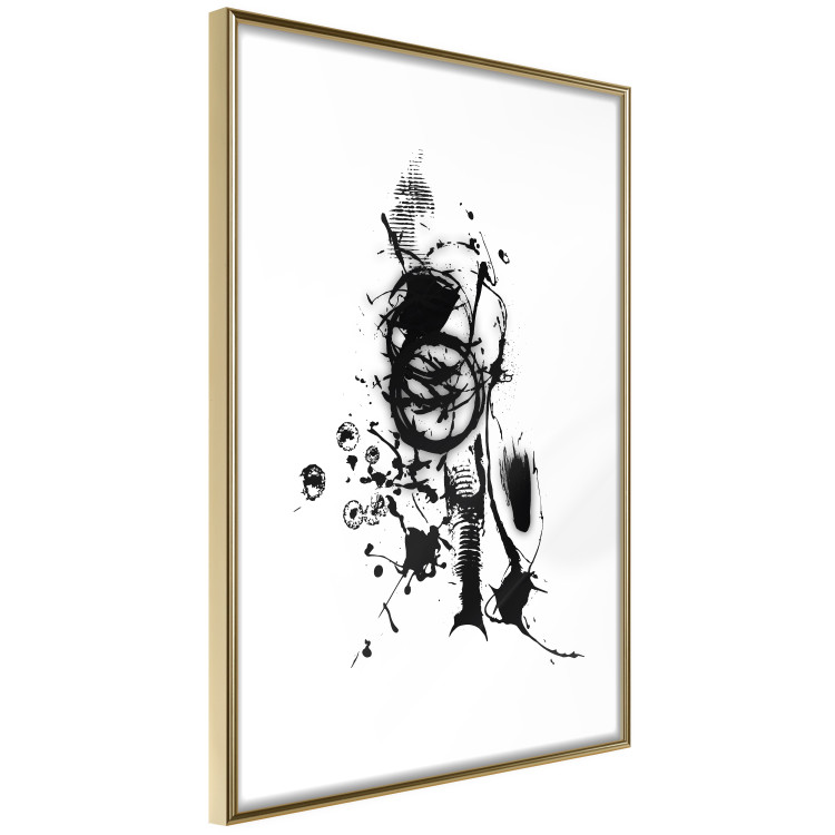 Poster Naughty Thoughts - black patterns in an abstract motif on a white background 122745 additionalImage 8