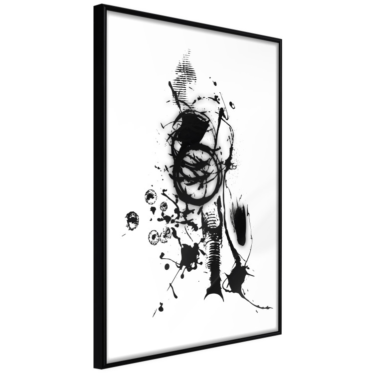 Poster Naughty Thoughts - black patterns in an abstract motif on a white background 122745 additionalImage 12