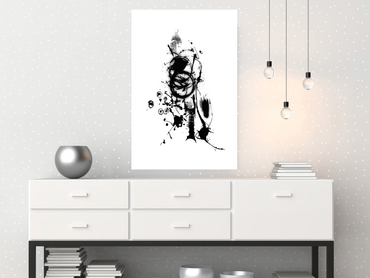 Poster Naughty Thoughts - black patterns in an abstract motif on a white background 122745 additionalImage 4