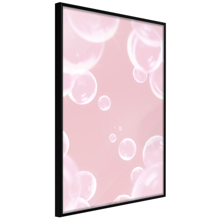 Wall Poster Subtle Breeze - shiny soap bubbles flying on a pink background 122945 additionalImage 12