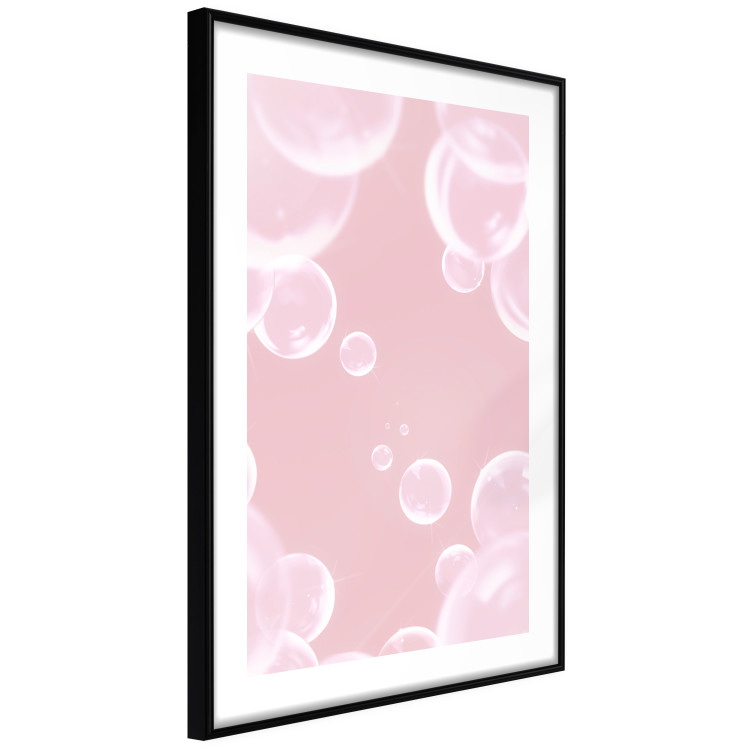Wall Poster Subtle Breeze - shiny soap bubbles flying on a pink background 122945 additionalImage 11