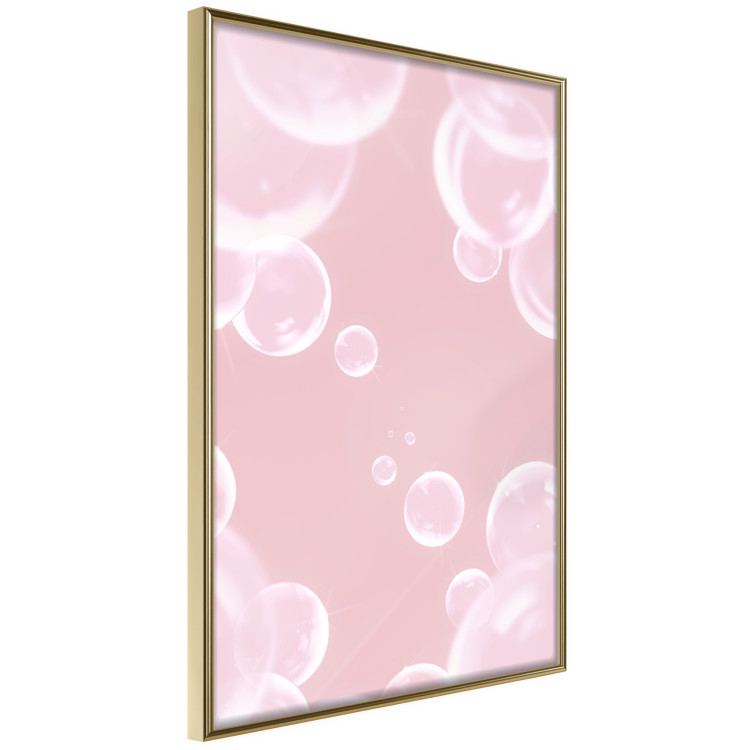 Wall Poster Subtle Breeze - shiny soap bubbles flying on a pink background 122945 additionalImage 14