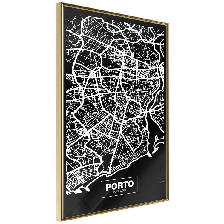 Poster Negative Map: Porto - black and white city map in Portugal 123045 additionalImage 12