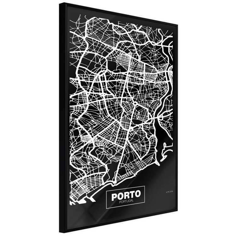 Poster Negative Map: Porto - black and white city map in Portugal 123045 additionalImage 10