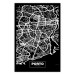 Poster Negative Map: Porto - black and white city map in Portugal 123045