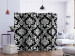 Room Separator Touch of Elegance II (5-piece) - black-and-white baroque ornaments 124045 additionalThumb 2