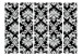 Room Separator Touch of Elegance II (5-piece) - black-and-white baroque ornaments 124045 additionalThumb 3