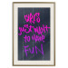 Poster Girls Just Want to Have Fun - English inscription in graffiti style 124445 additionalThumb 19