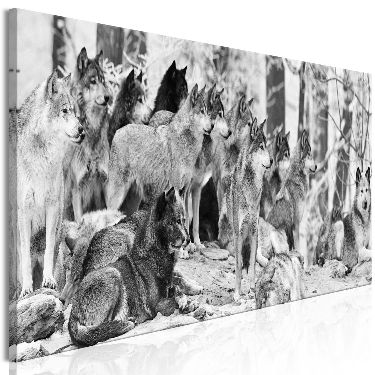 Canvas Print Wolf Pack (1 Part) Narrow 125345 additionalImage 2