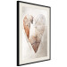 Poster Love Tree - wood texture in the shape of a heart against a wall 127345 additionalThumb 14