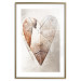 Poster Love Tree - wood texture in the shape of a heart against a wall 127345 additionalThumb 16