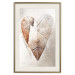 Poster Love Tree - wood texture in the shape of a heart against a wall 127345 additionalThumb 20