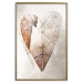Poster Love Tree - wood texture in the shape of a heart against a wall 127345 additionalThumb 17