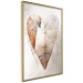 Poster Love Tree - wood texture in the shape of a heart against a wall 127345 additionalThumb 3