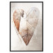 Poster Love Tree - wood texture in the shape of a heart against a wall 127345 additionalThumb 18